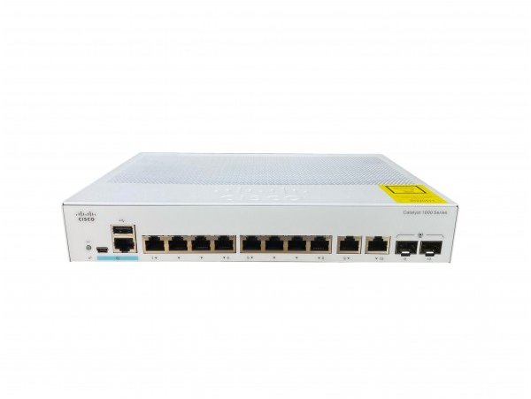 C1000-8T-E-2G-L Switch Cisco 8 GE Ports, 2 GE Combo Uplink, with external PS